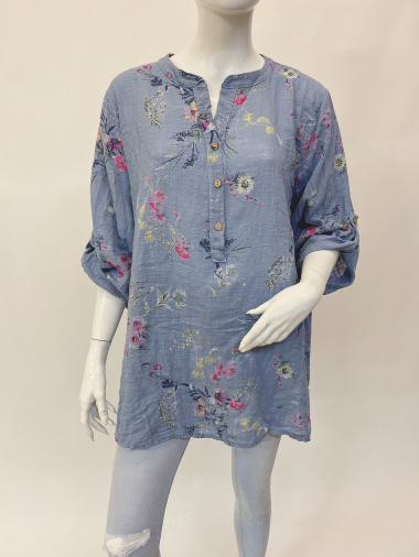 Wholesaler Ornella Paris - Printed cotton blouse