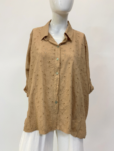 Wholesaler Ornella Paris - Embroidered cotton shirt