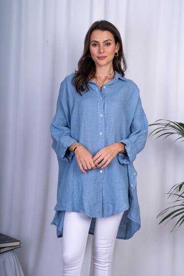 Wholesaler Ornella Paris - Loose casual linen shirt