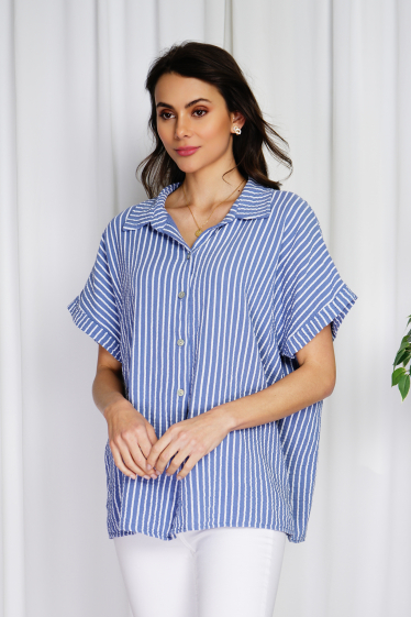 Wholesaler Ornella Paris - Striped cotton shirt