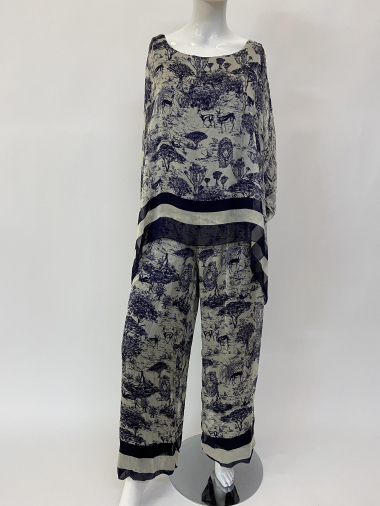 Wholesaler Ornella Paris - Silk set (pants and top)