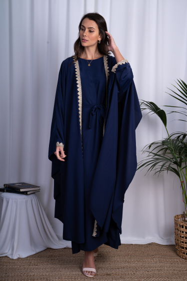 Mayorista Ornella Paris - Elegante conjunto de dos piezas Caftan Abaya