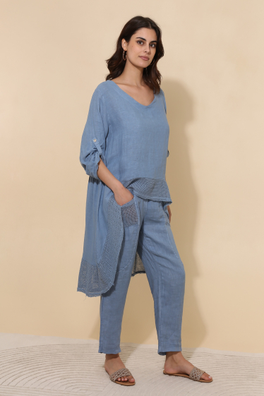 Wholesaler Ornella Paris - Linen set(Tunic and Pants)