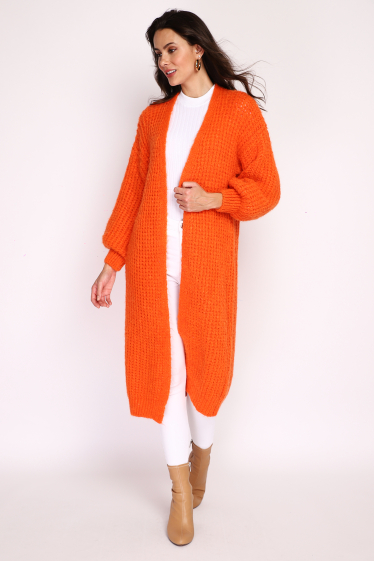 Wholesaler Ornella Paris - Long wool and mohair blend cardigan