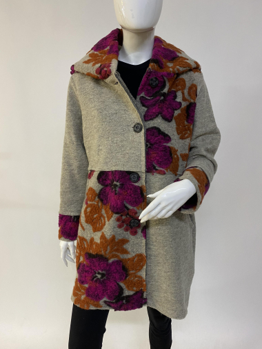 Wholesaler Ornella Paris - Embroidered hooded coat