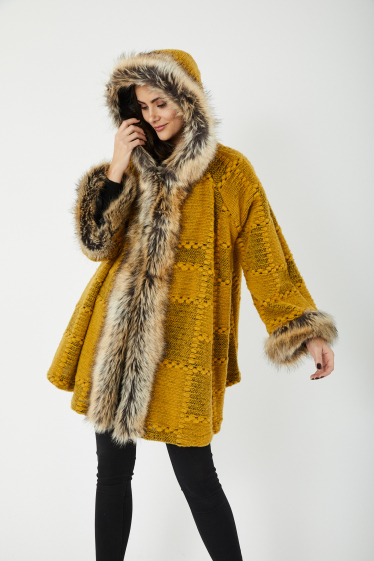 Mayorista Ornella Paris - Abrigo de lana talla grande