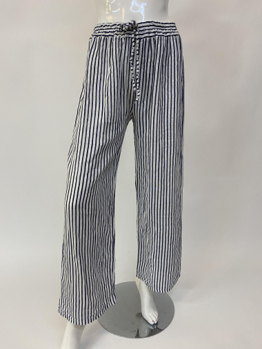 Wholesaler Ornella Paris - Striped cotton pants