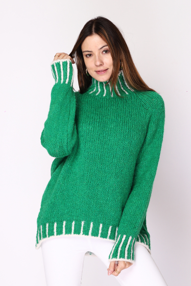 Wholesaler Ornella Paris - turtleneck knitted sweater