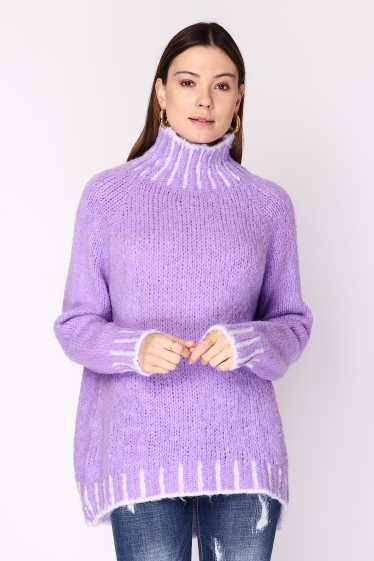 Wholesaler Ornella Paris - turtleneck knitted sweater