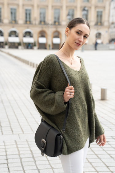 Wholesaler Ornella Paris - V-neck knit sweater