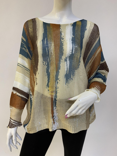Wholesaler Ornella Paris - Printed sweater