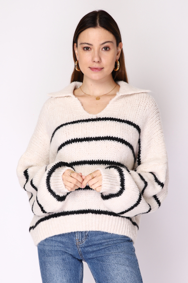 Wholesaler Ornella Paris - casual striped sweater