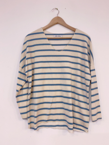 Wholesaler Ornella Paris - Lurex striped sweater