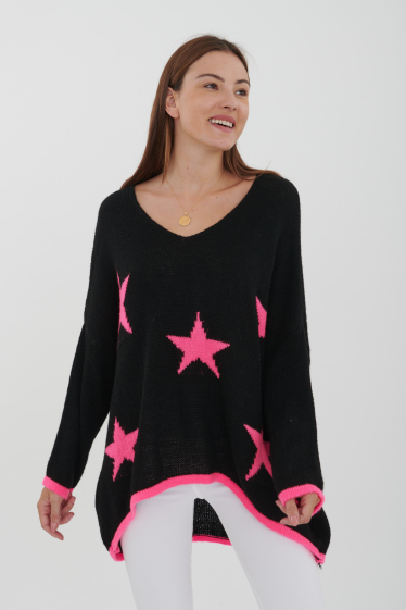Wholesaler Ornella Paris - STAR' knit tunic jumper