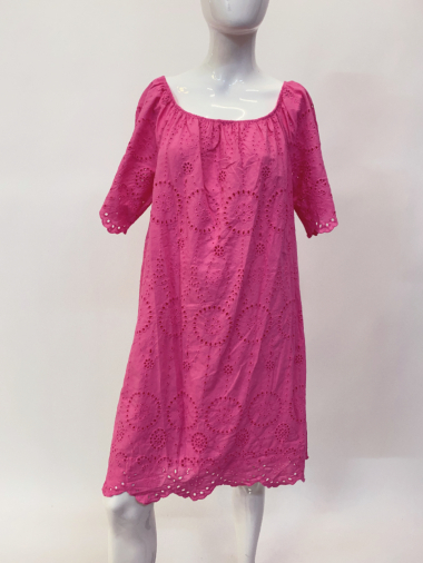 Wholesaler Ornella Paris - Embroidered cotton dress