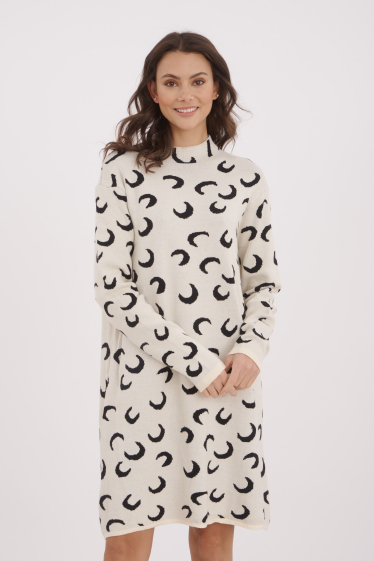 Wholesaler Ornella Paris - Crescent Moon knitted dress
