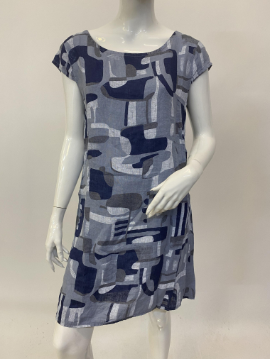 Wholesaler Ornella Paris - linen print dress