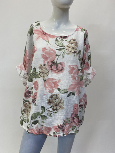 Wholesaler Ornella Paris - Printed cotton top