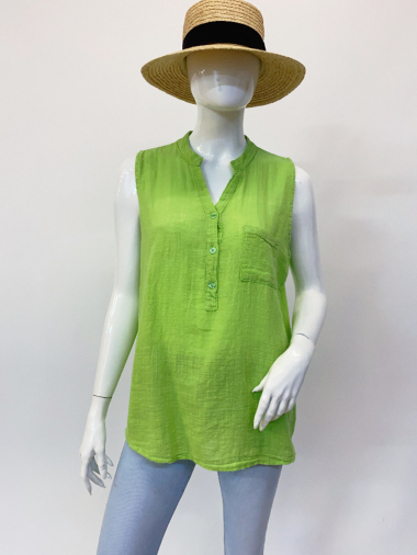 Wholesaler Ornella Paris - Cotton sleeveless top