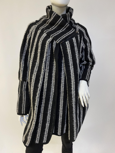 Wholesaler Ornella Paris - striped cross collar jacket