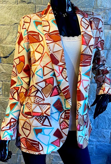 Großhändler OXXYZEN - Printed blazer with lining