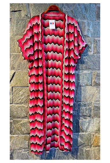 Großhändler OXXYZEN - Multicolored crochet vest