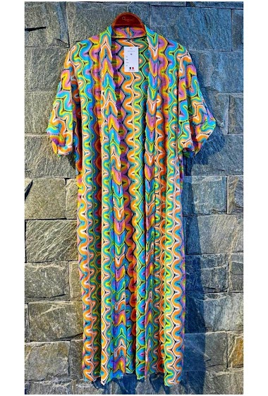 Grossiste OXXYZEN - Gilet en crochet multicolores