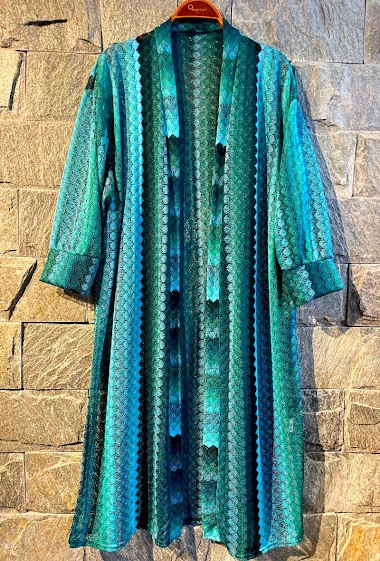 Grossiste OXXYZEN - Gilet en crochet multicolores