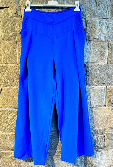 Grossiste OXXYZEN - Pantalon large taille elastique avec poches