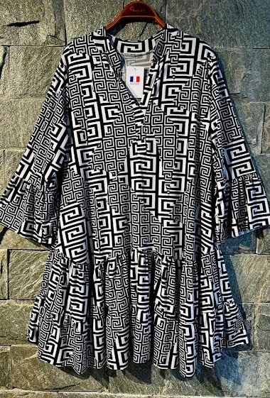 Großhändler OXXYZEN - Printed ruffled dress