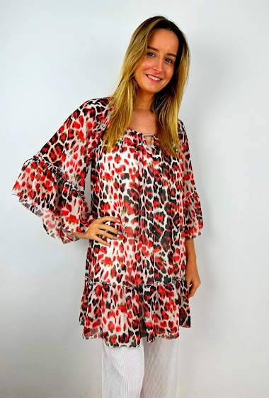Wholesaler OXXYZEN - Printed chiffon dress