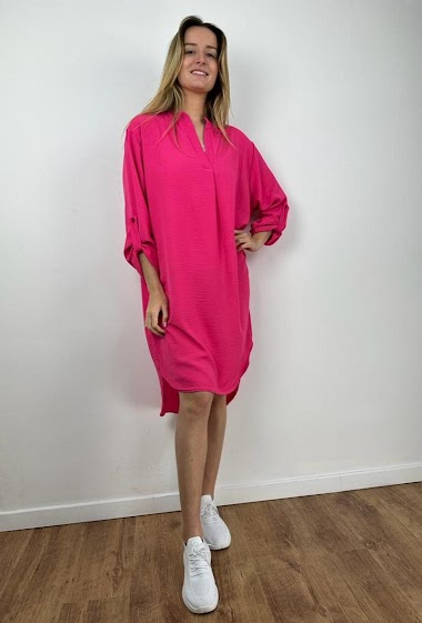 Wholesaler OXXYZEN - Oversize dress with 3/4 sleeves