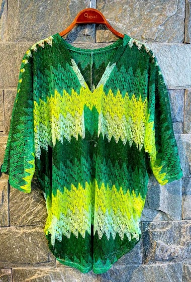 Mayorista OXXYZEN - Crochet v-neck top