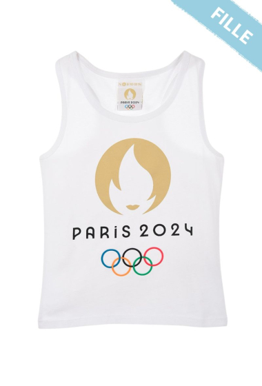 Großhändler Paris 2024 - Offizielles Mädchen-Tanktop von JO PARIS 2024