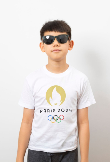 Wholesaler Paris 2024 - Official boy's short-sleeved T-shirt JO PARIS 2024