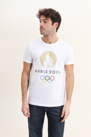 Großhändler Paris 2024 - Offizielles Kurzarm-T-Shirt JO PARIS 2024
