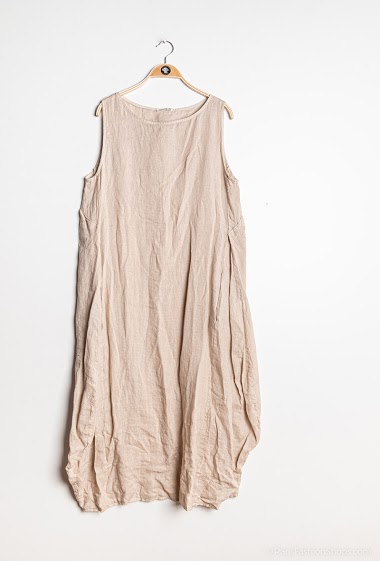 Wholesaler Paris Es'tyl - Linen maxi dress
