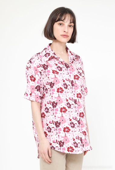 Wholesaler Paris et Moi - PLUS SIZE Floral Print Shirt