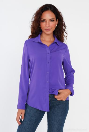 Wholesaler Paris et Moi - Long-sleeved plain solid shirt