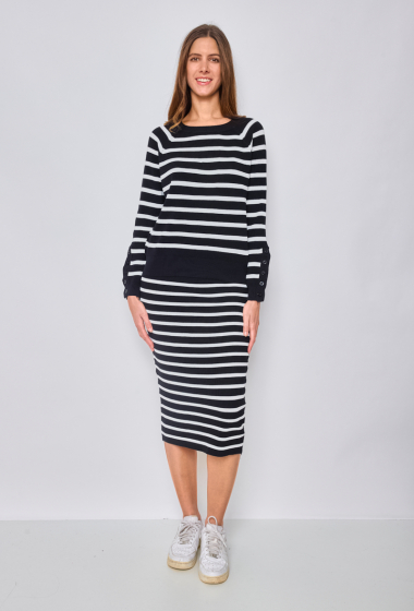 Wholesaler Paris et Moi - Oversized striped skirt set ref 8880