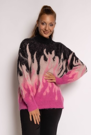 Wholesaler Paris et Moi - Sweater with flame print