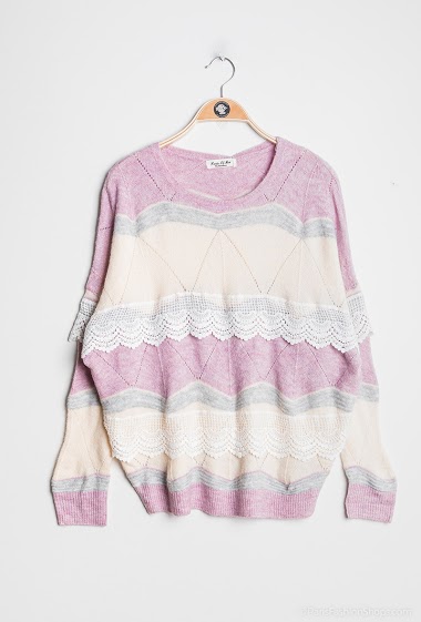Wholesaler Paris et Moi - Sweater with lace