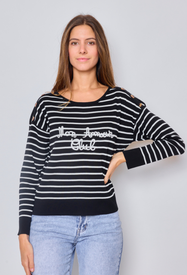 Wholesaler Paris et Moi - “MON AMOUR CLUB” sweater ref 8888