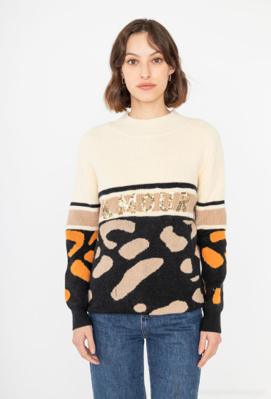 Wholesaler Paris et Moi - Glittery “LOVE” sweater