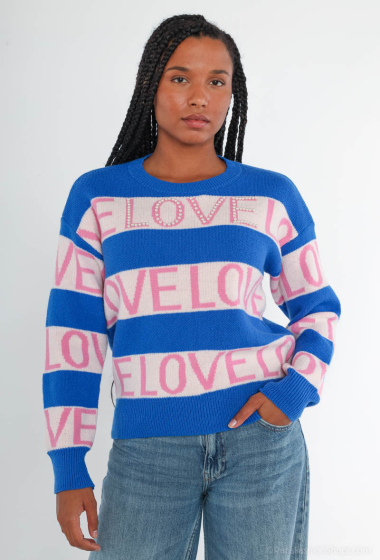 Wholesaler Paris et Moi - "LOVE" round neck sweater