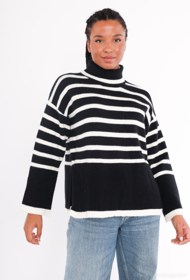 Wholesaler Paris et Moi - Striped turtleneck sweater