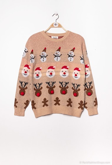 Großhändler Paris et Moi - Christmas Printed Pullover