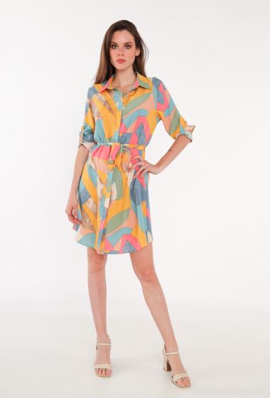 Wholesaler Paris et Moi - Dress with asymmetric geometric print