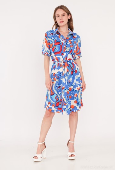 Wholesalers Paris et Moi - Short summer dress with print