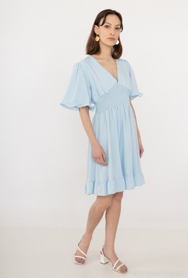 Wholesaler Paris et Moi - V-neck dress with short sleeves